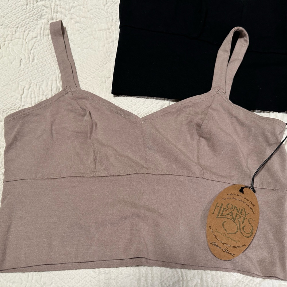 Only Hearts Crop Cami sz m - NWT - lt taupe knit available!